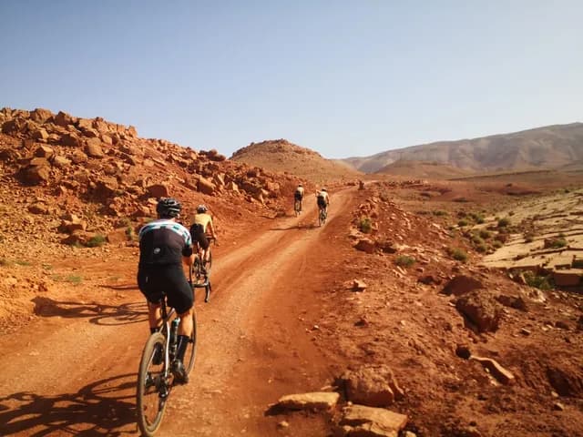 Gravel bike ready for a cycling journey in Morocco