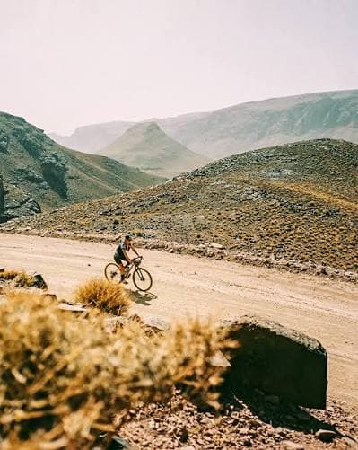 Cycling terrain on a Moroccan gravel route