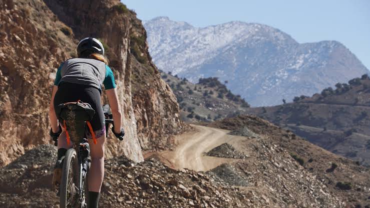 Moroccan gravel cycling scenery