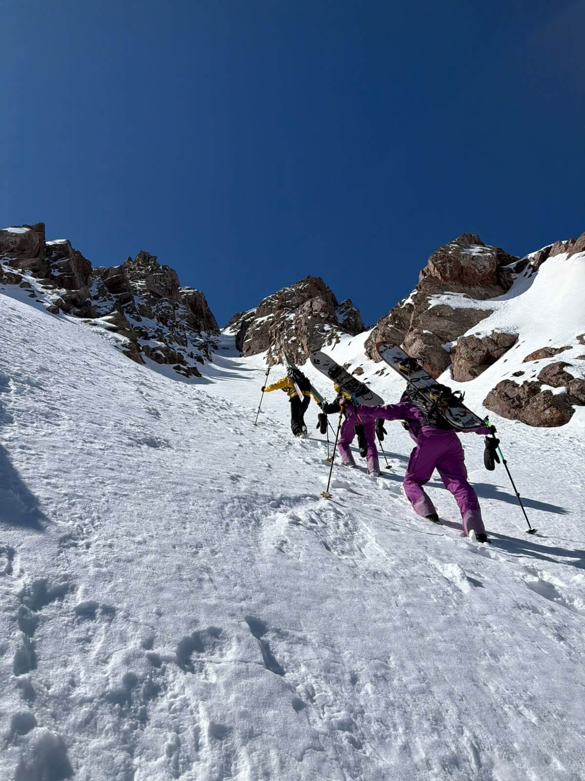 The Ras n’Ouanoukrim couloir in the Toubkal Massif